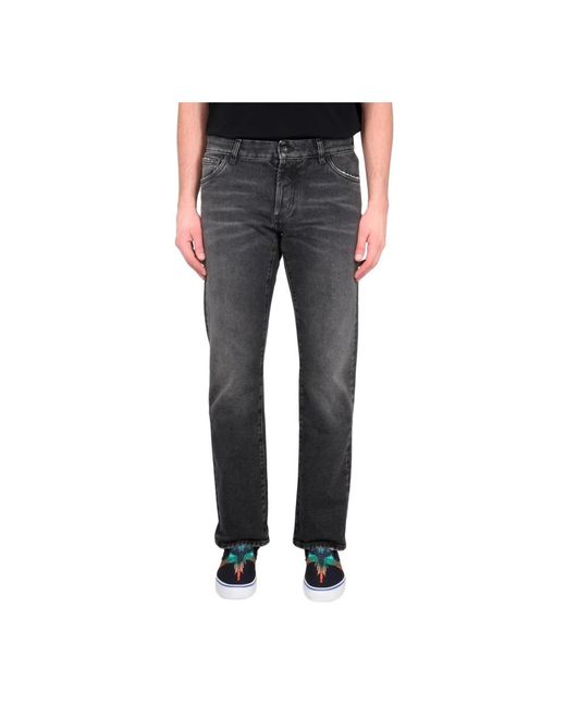 Marcelo Burlon Gray Straight Jeans for men