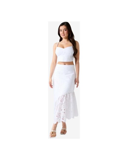 Guess White Midi Skirts