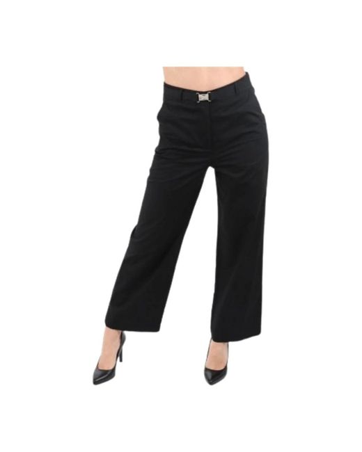 Pantaloni a gamba ampia in cotone di Liu Jo in Black