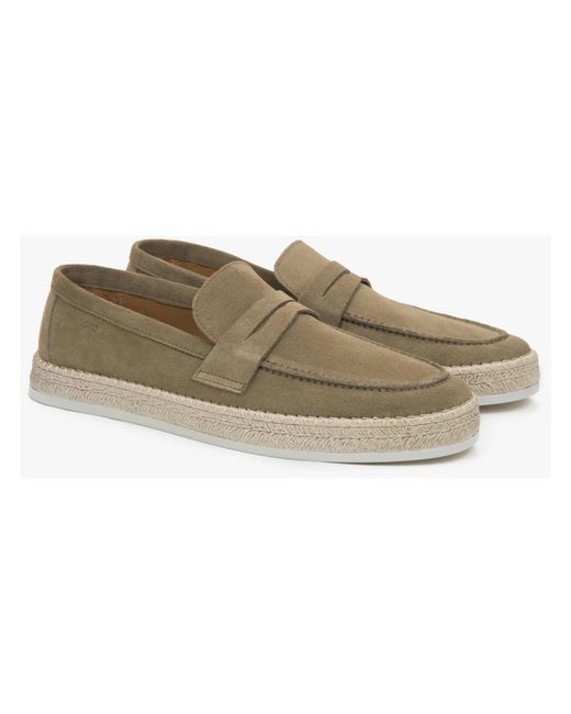 ESTRO Green Loafers for men