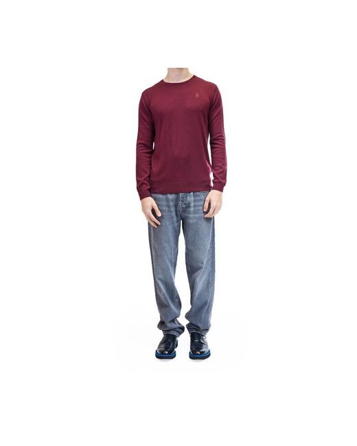 Karl Lagerfeld Purple Round-Neck Knitwear for men