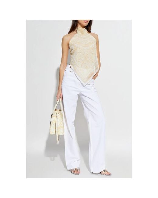 Versace White Straight Jeans