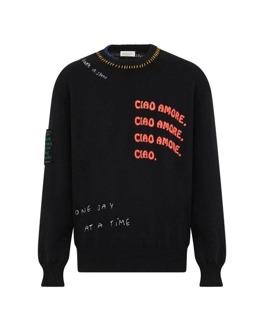 Roberto Collina Black Round-Neck Knitwear for men