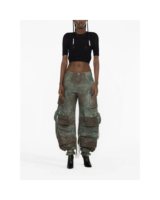 The Attico Green Loose-fit jeans