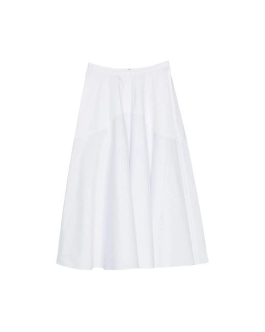 Midi Skirts BITE STUDIOS de color White