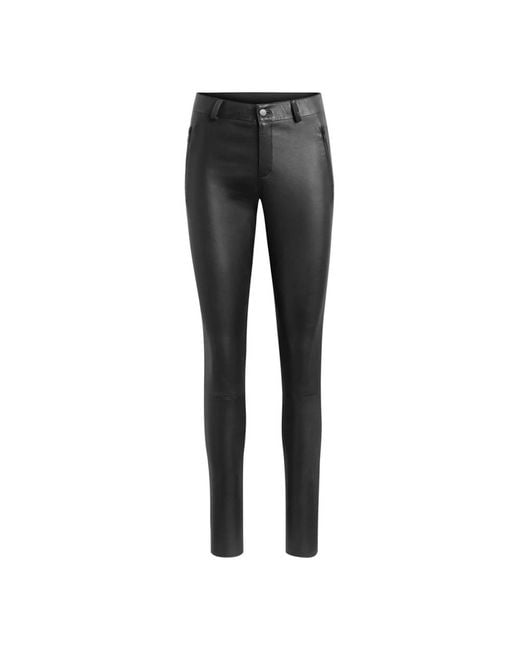 Notyz Gray Leather Trousers