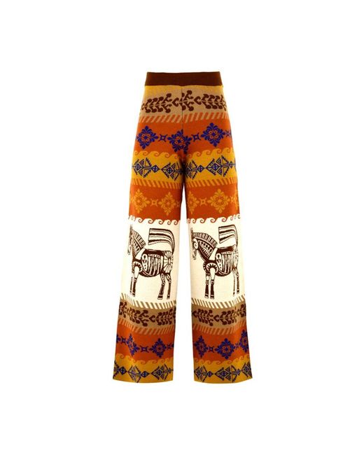 Akep Orange Wide Trousers