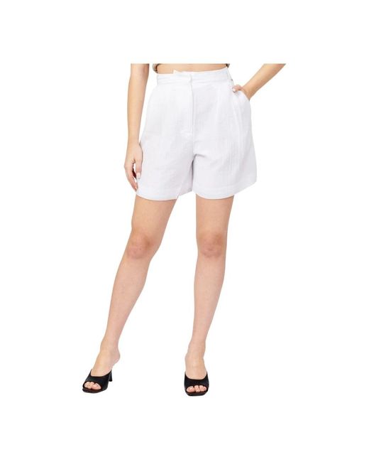 Armani Exchange White Short Shorts