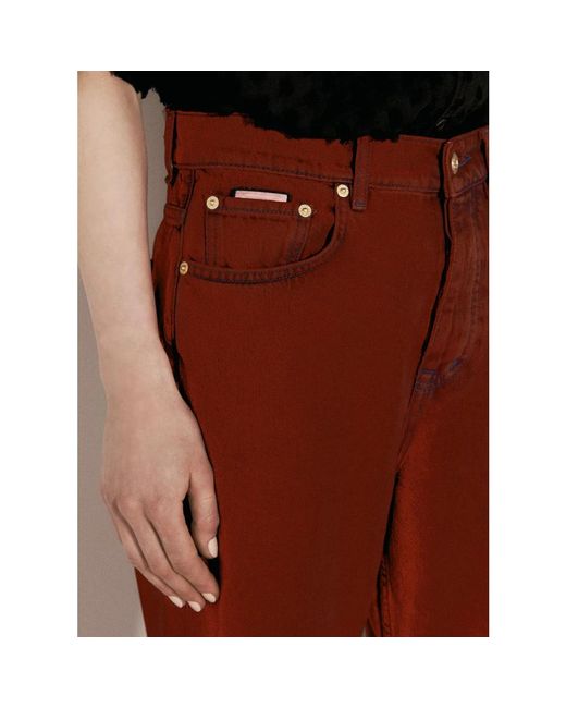 Eytys Red Karmesinrote gefärbte jeans