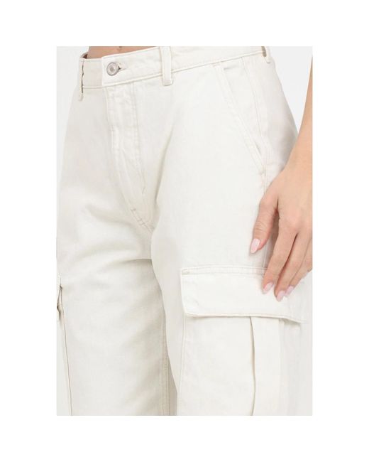 ONLY White Tapered trousers