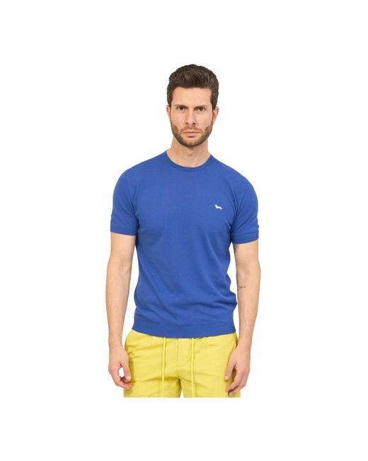 Harmont & Blaine Blaues t-shirt mit klaren linien in Blue für Herren