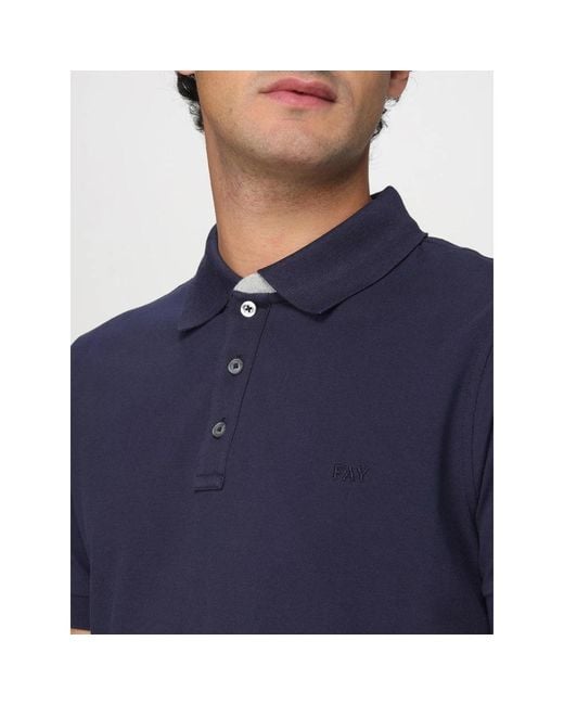 Fay Blue Polo Shirts for men