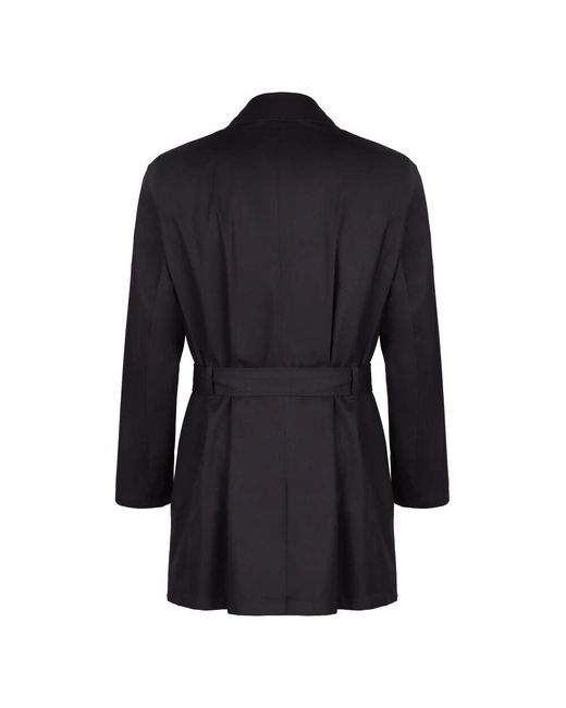 Herno Klassischer Baumwoll-Trenchcoat in Black für Herren