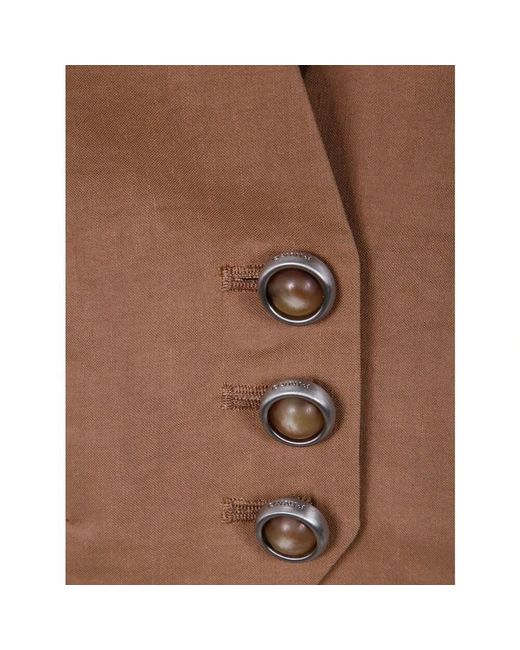 Pinko Brown Elegante marrone strickwaren ss25