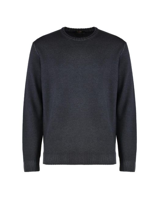 Moorer Blue Round-Neck Knitwear for men