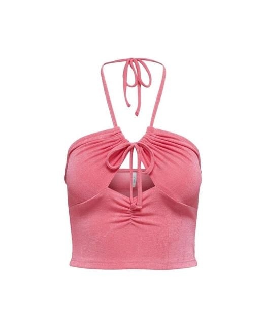 ONLY Pink Sleeveless Tops