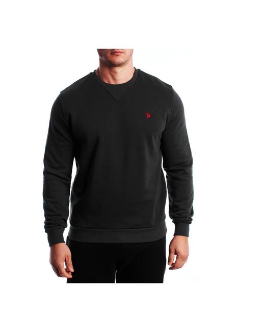U.S. POLO ASSN. Black Round-Neck Knitwear for men