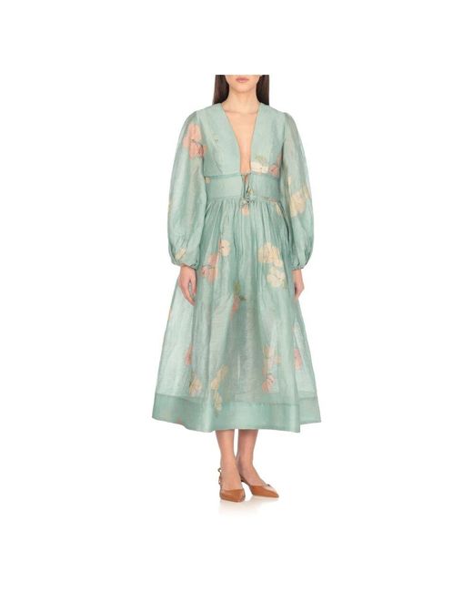 Midi Dresses Zimmermann de color Blue