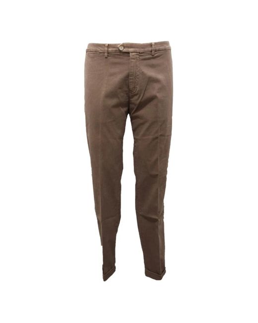 Seventy Broeken ,Bruin ,Katoen Tobacco Broek in het Brown voor heren