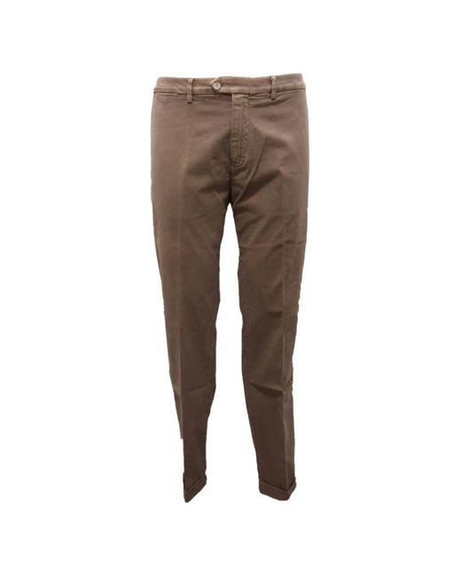 Seventy Broeken ,Bruin ,Katoen Tobacco Broek in het Brown voor heren