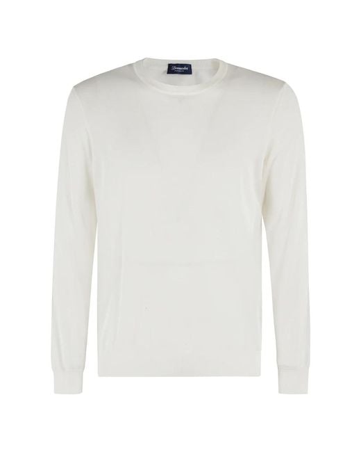 Drumohr White Round-Neck Knitwear for men
