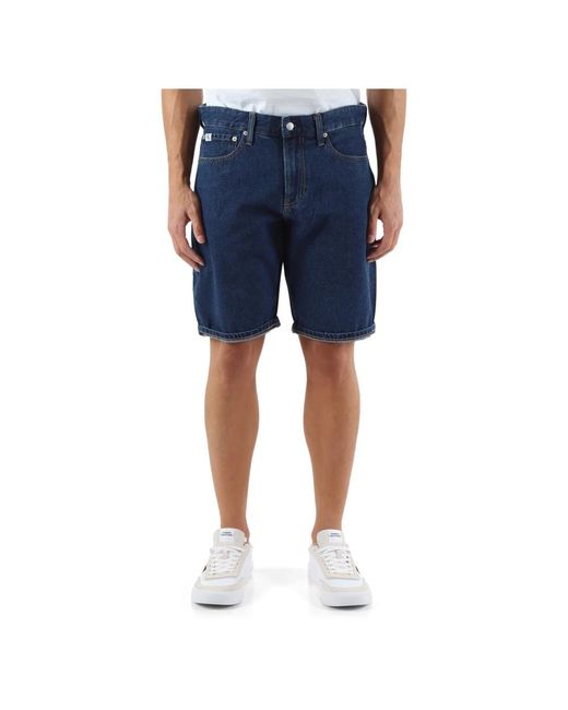 Denim Shorts Calvin Klein de hombre de color Blue