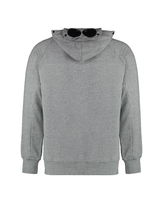 C P Company Baumwoll-hoodie mit goggle-kapuze in Gray für Herren