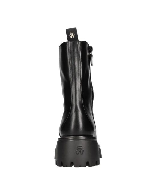 Stuart Weitzman Black Schnürstiefel