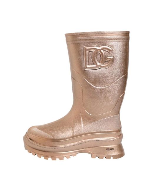 Dolce & Gabbana Brown Rain Boots