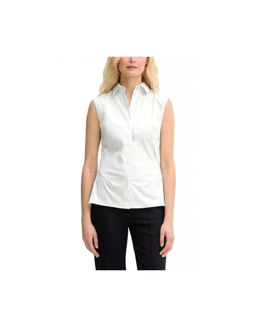 HUGO White Sleeveless Tops