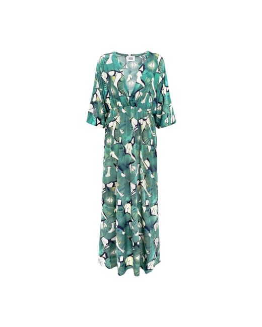 Alpha Studio Elegante Jurk in het Green