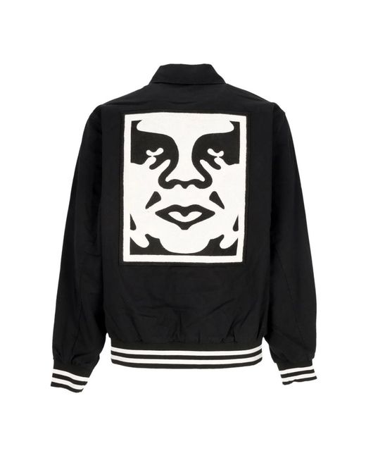 Obey Black Bomber Jackets for men