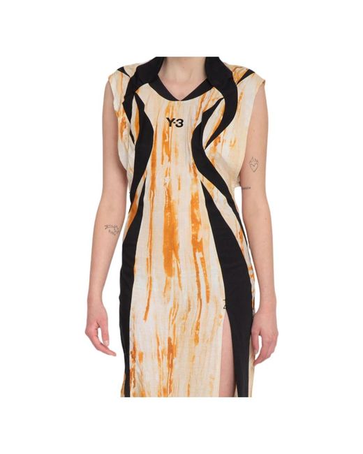 Dresses > day dresses > maxi dresses Y-3 en coloris Metallic