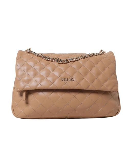 Liu Jo Natural Schicke Gesteppte Schultertasche Mit Kette