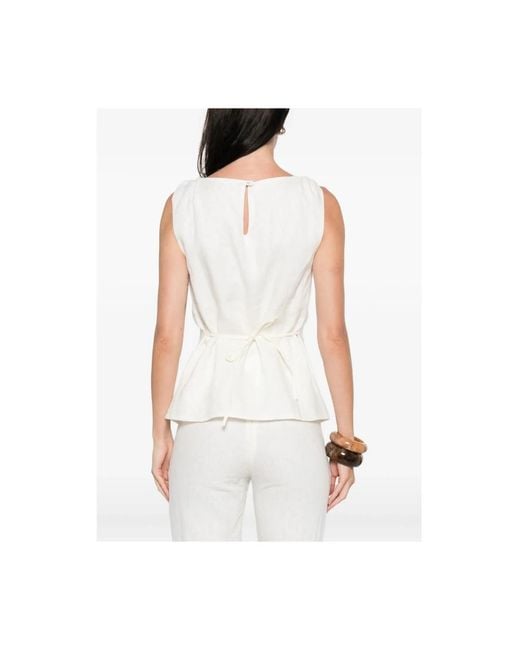 Faithfull The Brand White Sleeveless Tops
