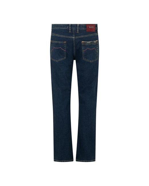 Moorer Blue Straight Jeans for men