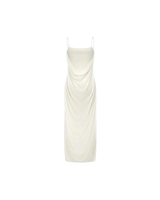 Jacquemus La Robe Maille Plumetis in het White