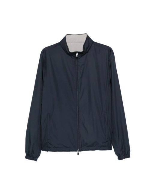 Corneliani Blue Bomber Jackets for men