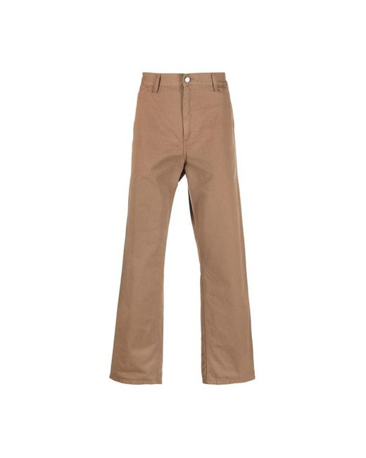 Carhartt Brown Straight Trousers for men
