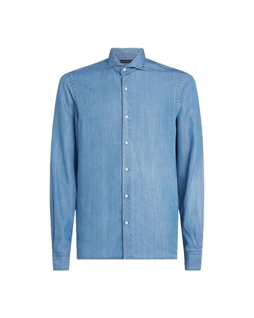 Denim Shirts di Tommy Hilfiger in Blue da Uomo