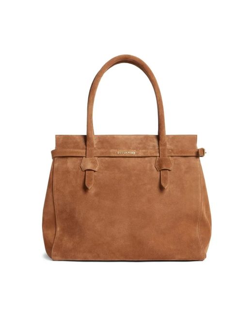 DSquared² Brown Braune Leder Umhängetasche