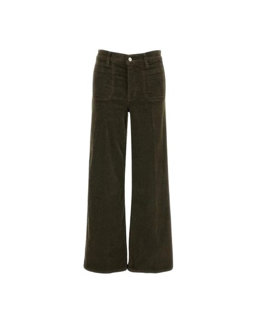 FRAME Green Wide Trousers