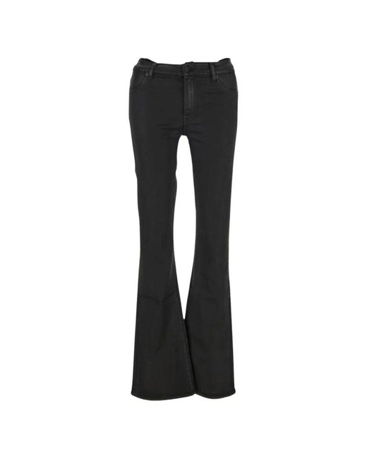 7 For All Mankind Black Coated bootcut slim illusion jeans 7 for all kind