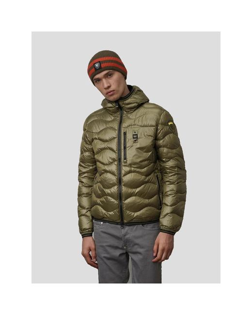 Winter Jackets Blauer de hombre de color Green