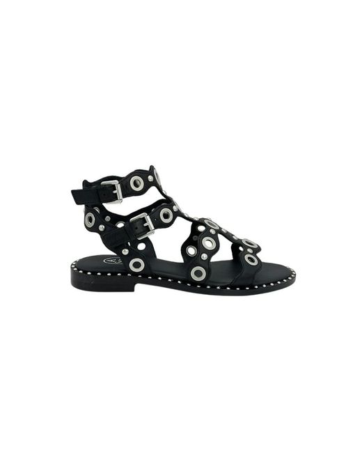 Flat Sandals Ash en coloris Black