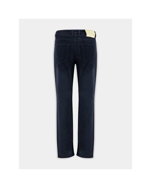 Boglioli Blue Slim-Fit Trousers for men