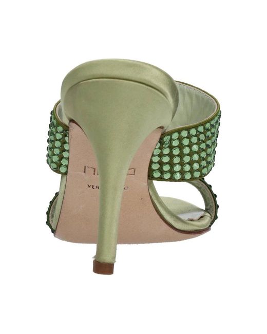 NCUB Green Heeled Mules