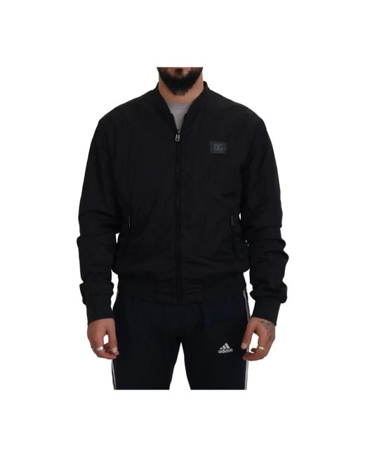 Dolce & Gabbana Black Bomber Jackets for men