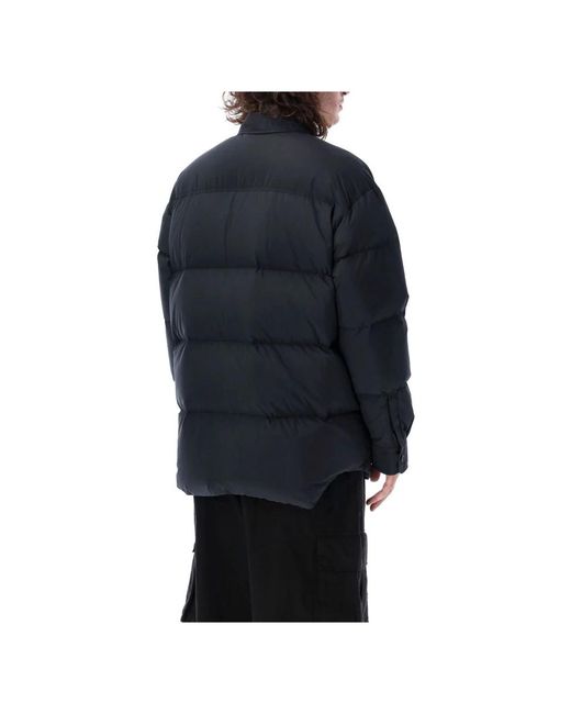Off-White c/o Virgil Abloh Jassen ,Zwart ,Leer Down Jacket in het Blue voor heren