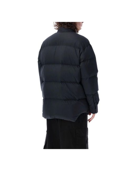 Off-White c/o Virgil Abloh Jassen ,Zwart ,Leer Down Jacket in het Blue voor heren